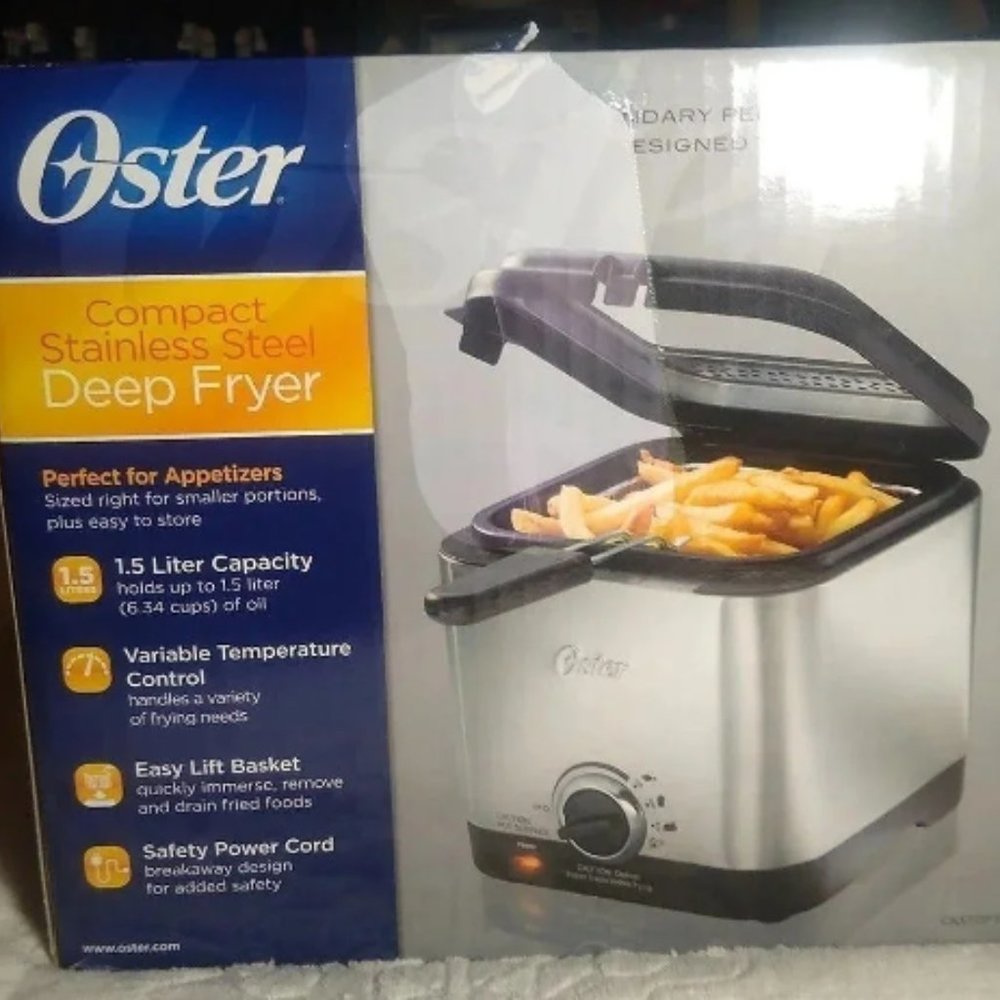 Oster Deep Fryer Stainless Steel Compact - Brand New